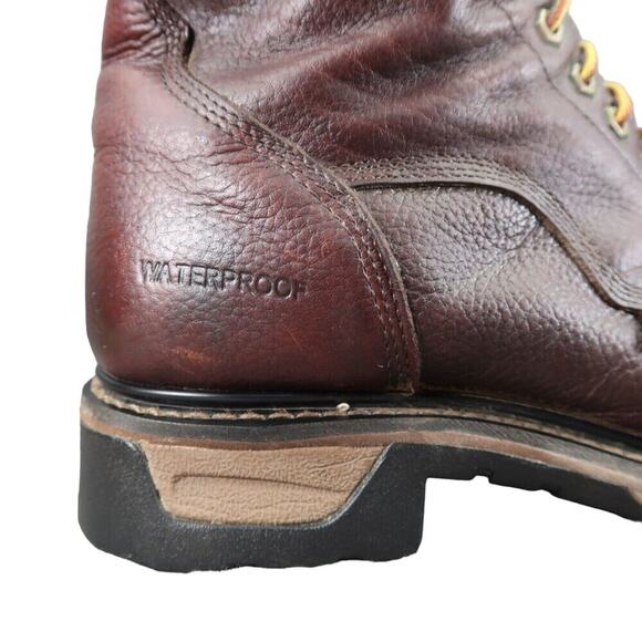 Tony Lama Shoes Mens 10 Boots Work Timber Lace Up Leather Waterproof Utility Mid main image 8
